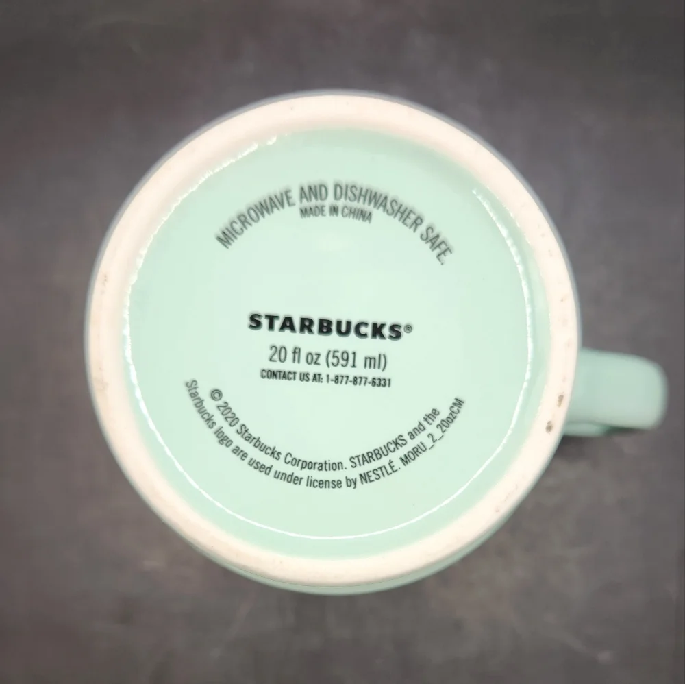 2020 Starbucks Holiday Christmas Coffee Mug with Green & Purple Trees 20 oz. - Picture 8 of 9